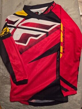 Fly Racing F-16 Red Black Motocross Jersey Youth Small